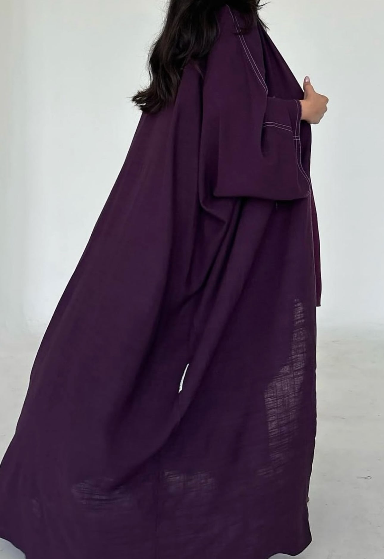 Purple Summer Abaya with shawl
