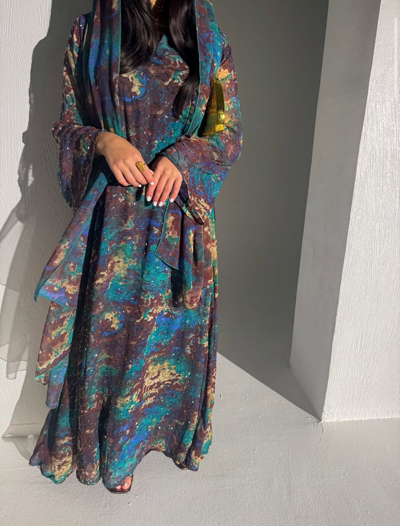 Marbling Makhwir with Shawl