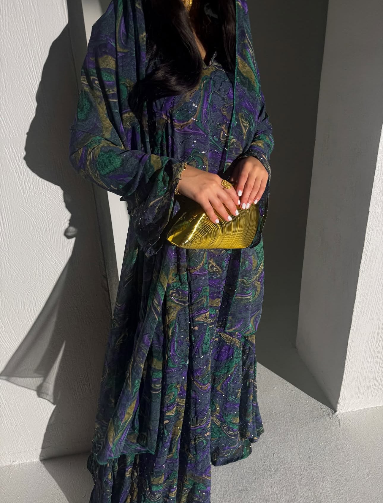 Marbling Makhwir with Shawl