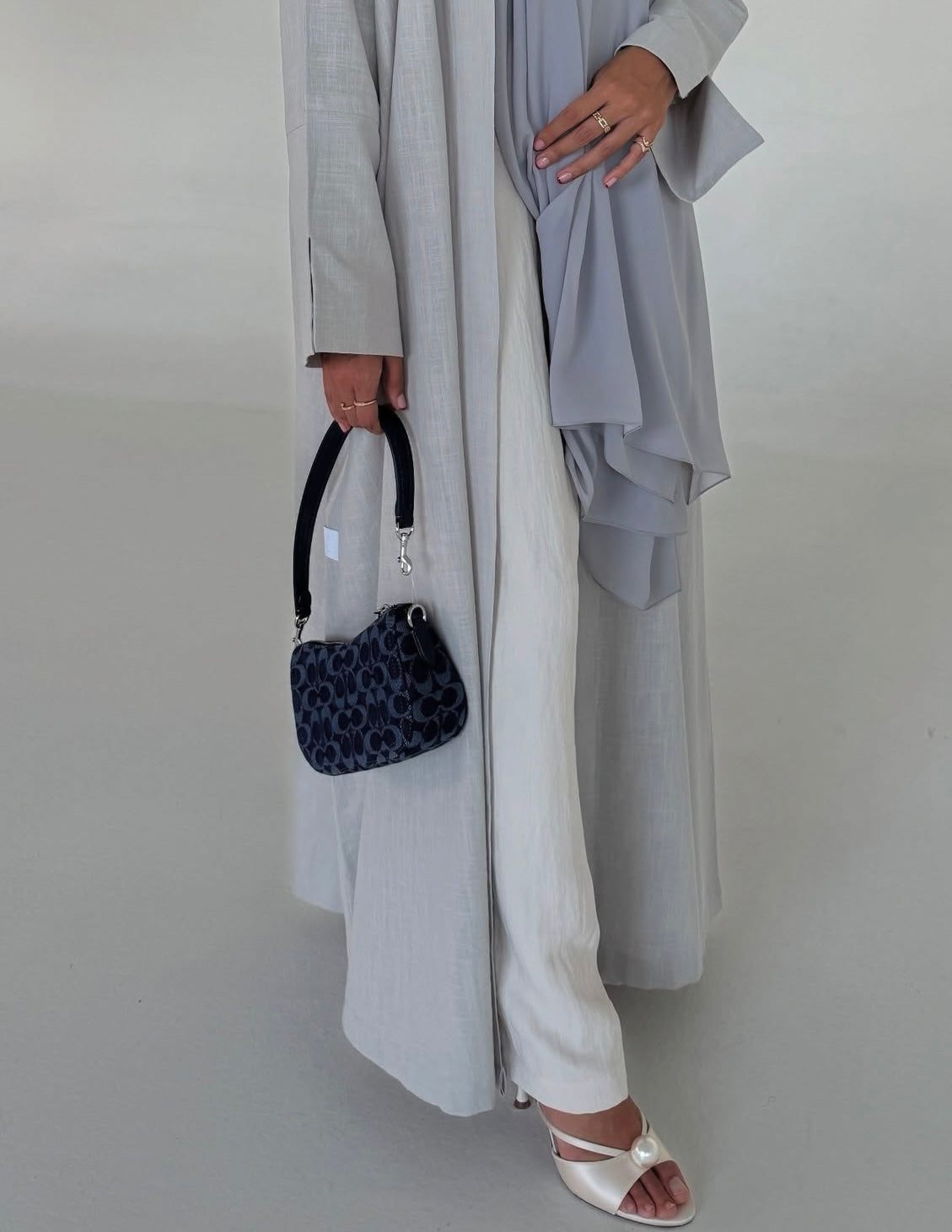 Linen Abaya with Shawl