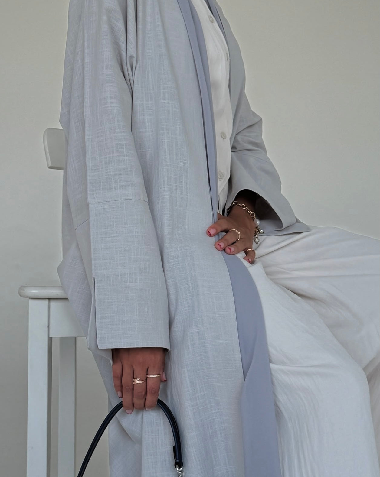 Linen Abaya with Shawl