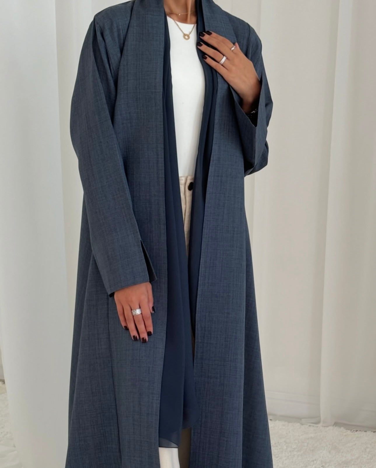 Linen Abaya with Shawl