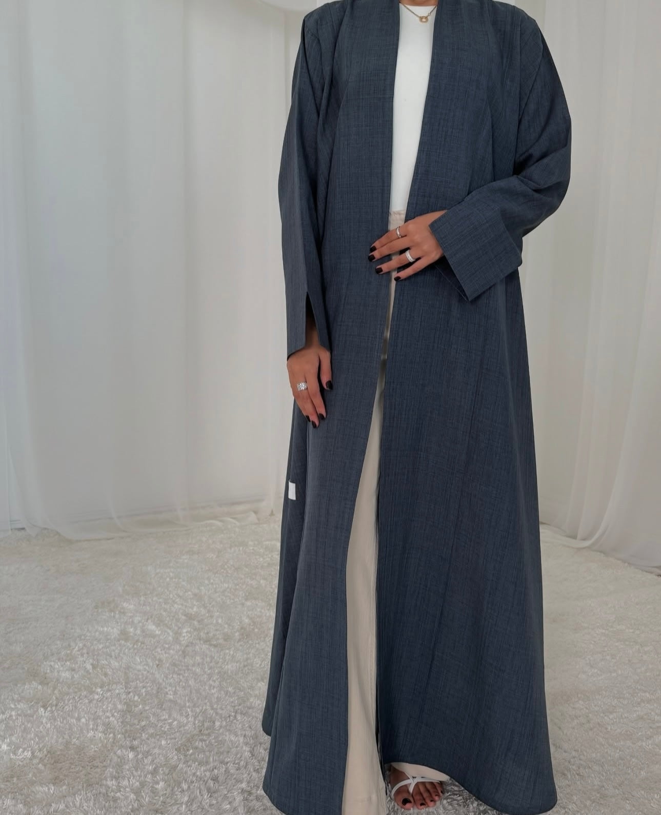 Linen Abaya with Shawl