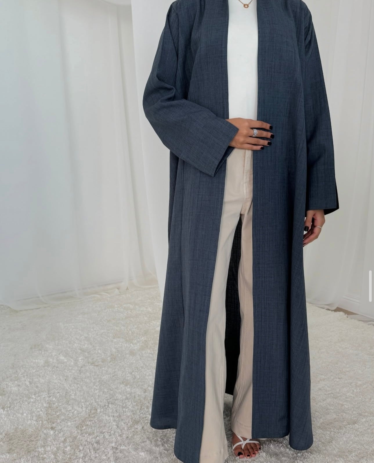 Linen Abaya with Shawl
