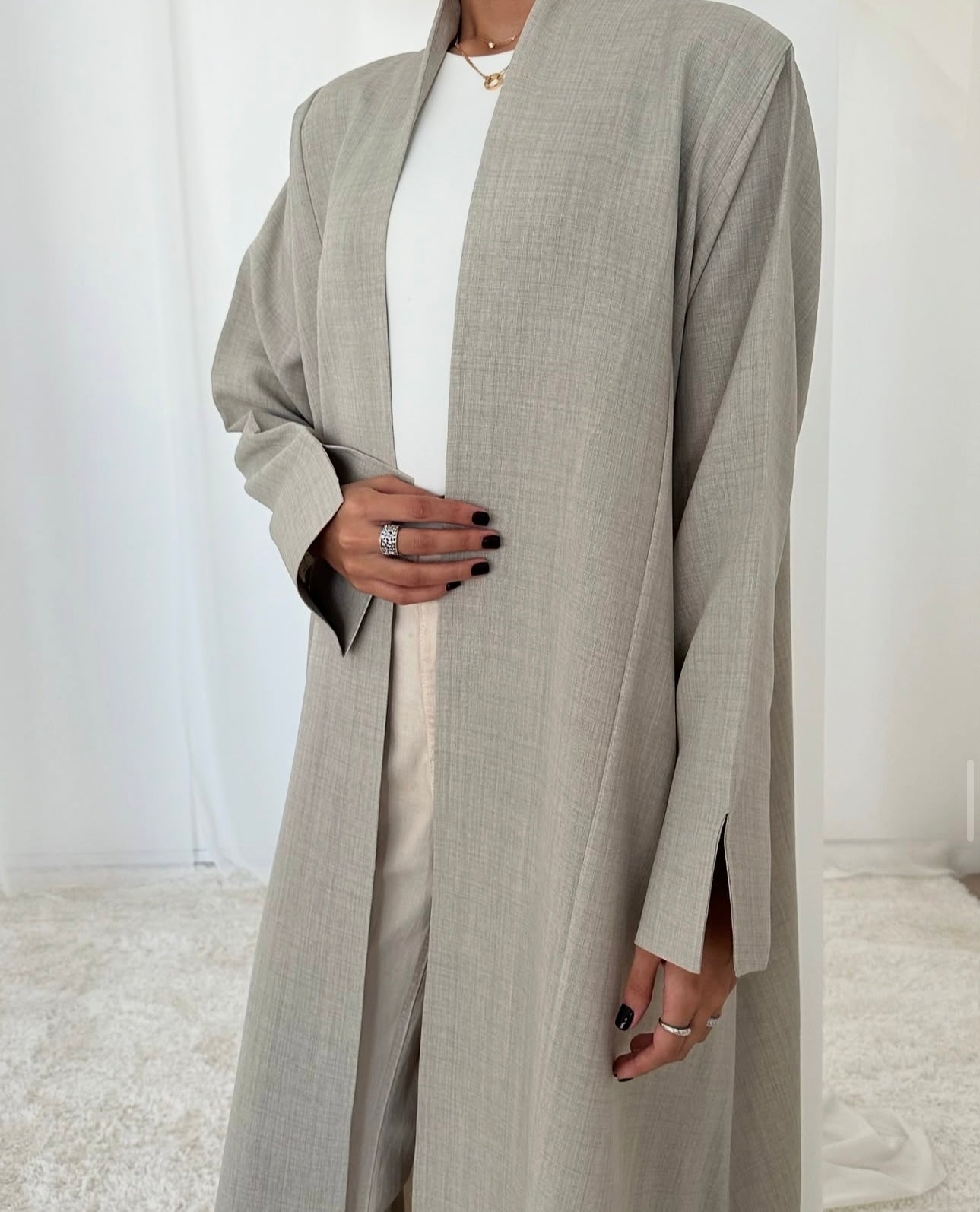 Linen Abaya with Shawl