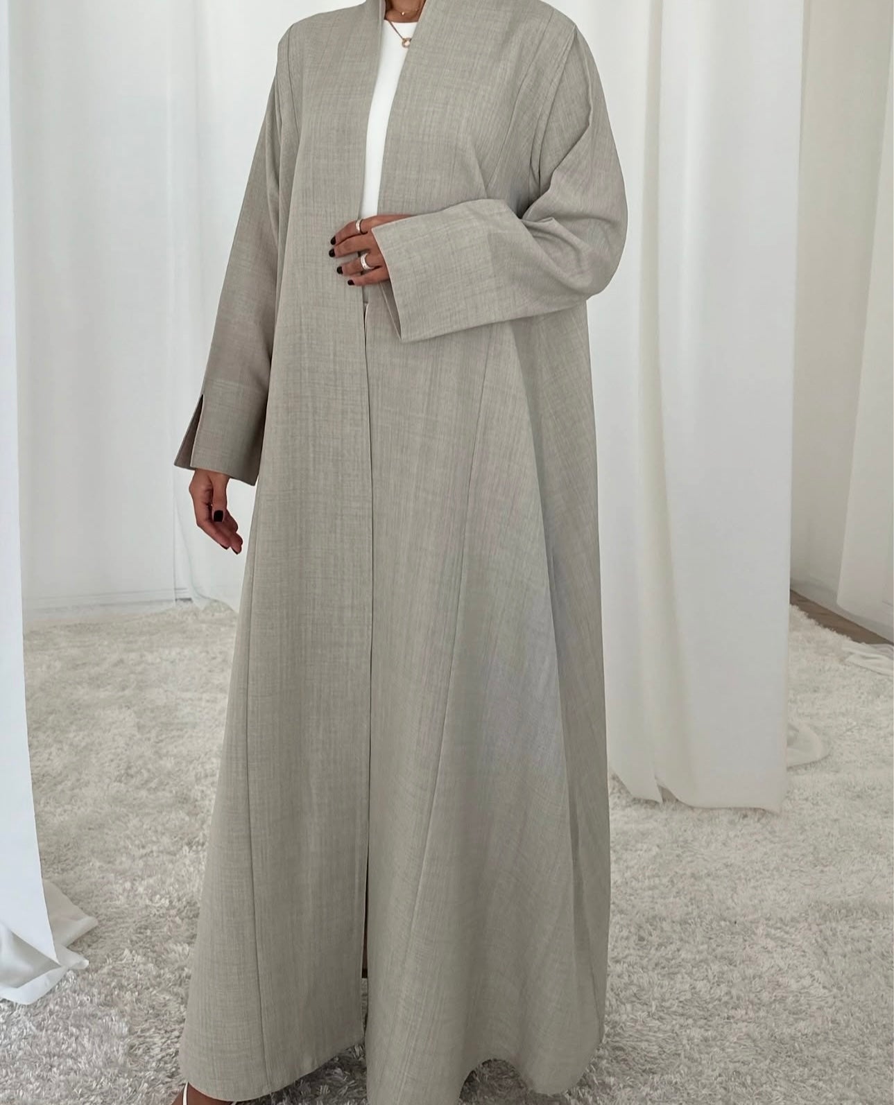 Linen Abaya with Shawl