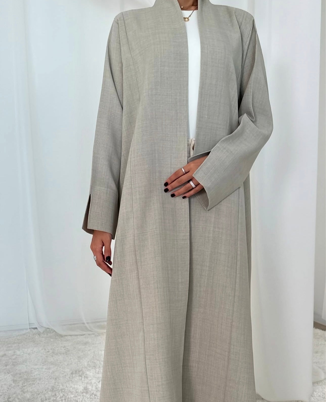 Linen Abaya with Shawl