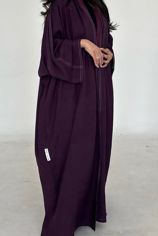 Purple Summer Abaya with shawl