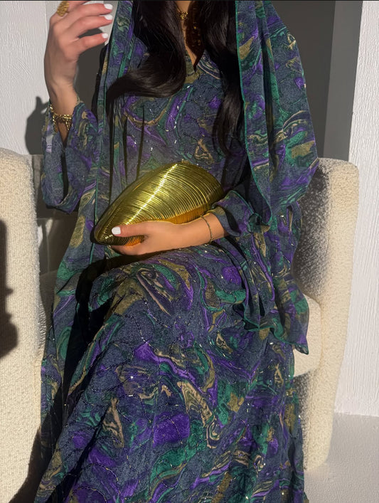 Marbling Makhwir with Shawl