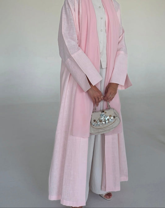 Linen Abaya with Shawl